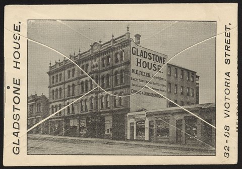 GLADSTONE HOUSE, 32-88 VICTORIA STREET, MELBOURNE, VICTORIA, c. 1907