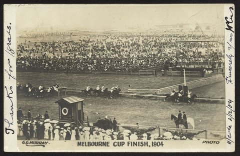 MELBOURNE CUP FINISH, 1904