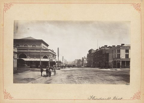 Flinders St West, c. 1880