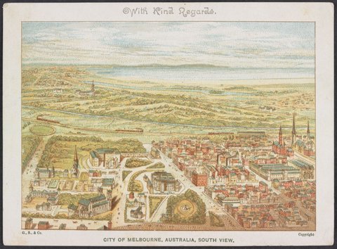 CITY OF MELBOURNE, AUSTRALIA, SOUTH VIEW, 1900–50