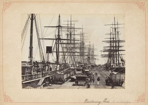 Railway Pier Sandridge [i.e. Port Melbourne], c. 1880