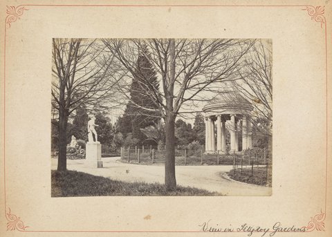 View in Fitzroy Gardens, c. 1880
