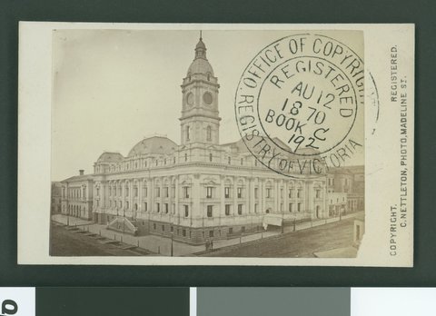 New Town Hall Melbourne, 1870