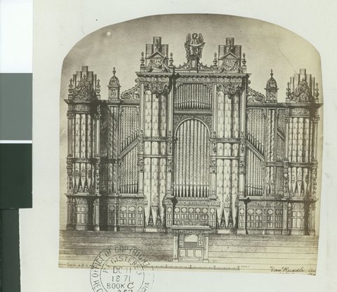 New organ for the Town Hall, Melbourne, 1871
