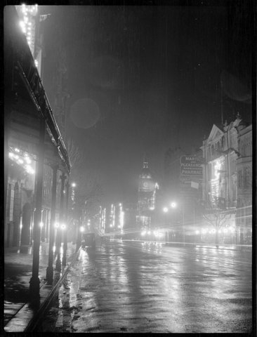 Illuminations in Melbourne during Royal Visit of Edward, Prince of Wales, 1920