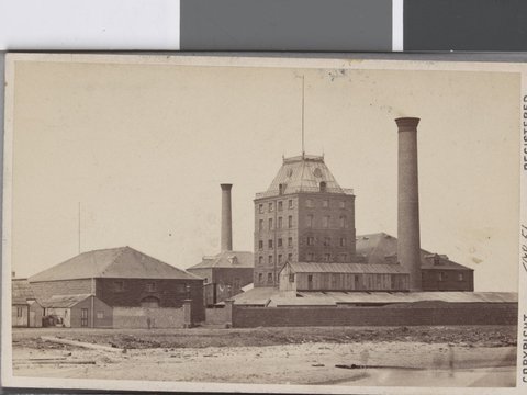 Sugar works, Sandridge, 1870