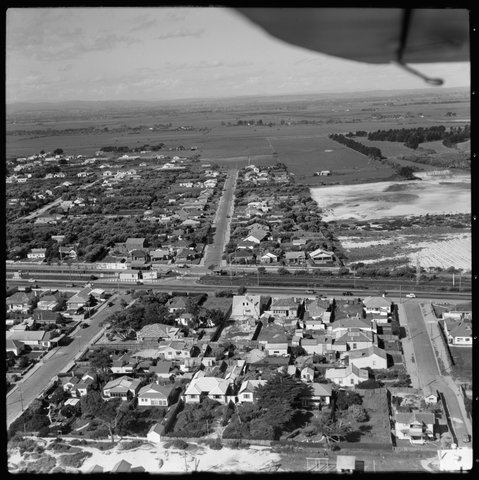 Aerial views of Chelsea, Victoria, looking east, 1950