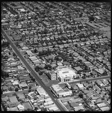 Aerial views over Caulfield, Victoria, looking south and south east, 1951