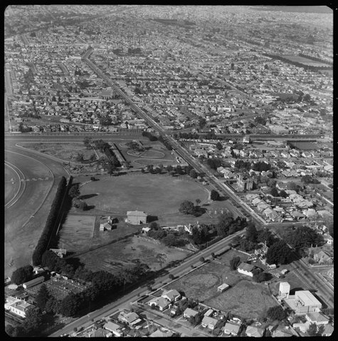 Aerial views of Caulfield, Victoria, looking east, 1951