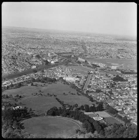 Aerial views of Caulfield, Victoria looking south to south east, 1951