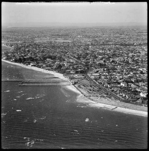 Aerial views of Brighton, Victoria, looking north west, 1950