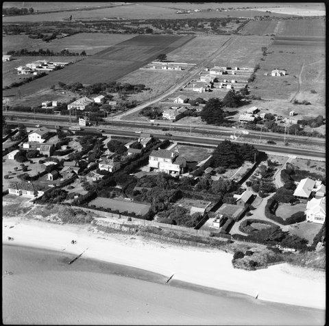 Aerial views of Aspendale looking east and north east, 1950