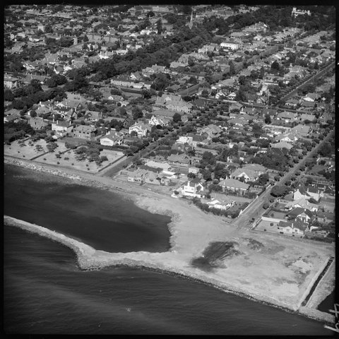 Aerial view of Bayside, Brighton, Victoria, looking north west, 1950