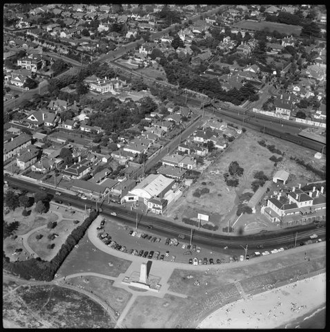 Aerial view of Brighton, Victoria, looking east, 1950