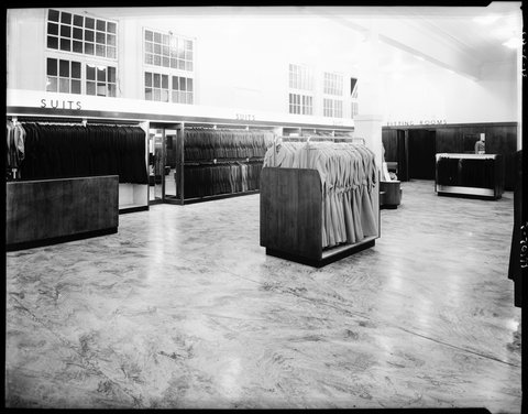 Snows Mens Wear Ltd. store at 240 Bourke St., Melbourne, 1947