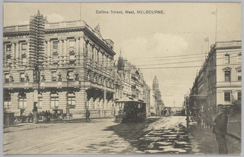 Collins Street, West, MELBOURNE, c. 1908