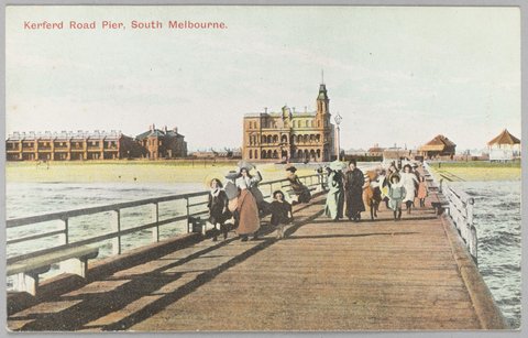 Kerford [Kerferd] Road Pier, South Melbourne, c. 1908