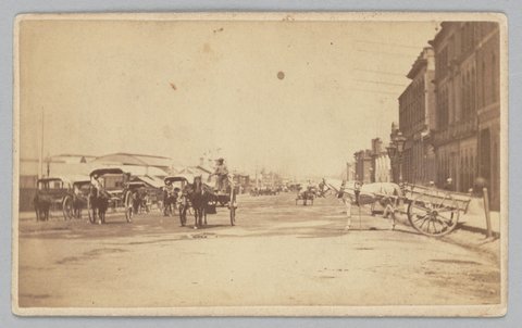 Flinders Street, Melbourne, c. 1867
