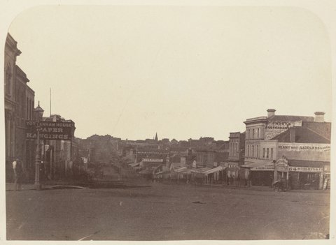 Bourke St. Melbourne Looking East, c. 1860