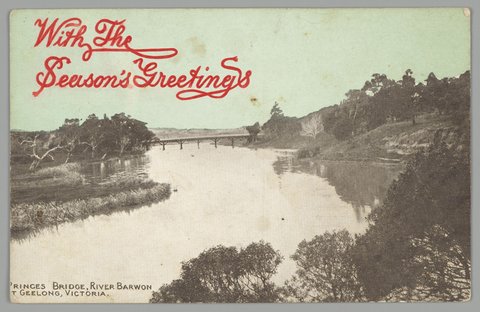 Princes Bridge, River Barwon at Geelong, Victoria, c. 1905