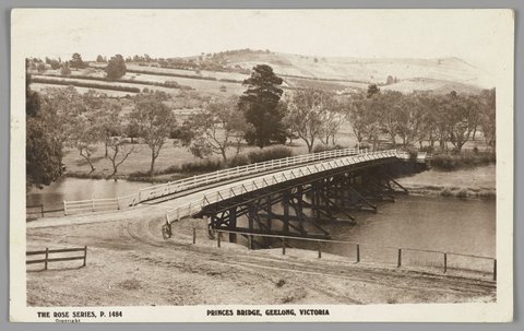PRINCES BRIDGE, GEELONG, VICTOIRA, c. 1920
