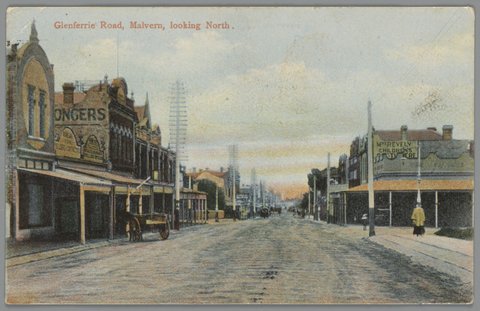 Glenferrie Road, Malvern, looking North, c. 1908