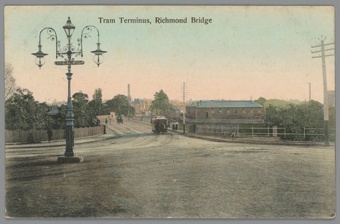 Tram Terminus, Richmond Bridge, c. 1912