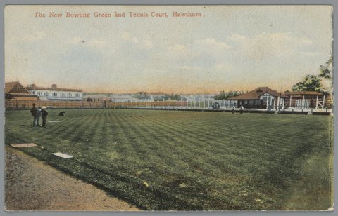 The new Bowling Green and Tennis Court, Hawthorn, c. 1906