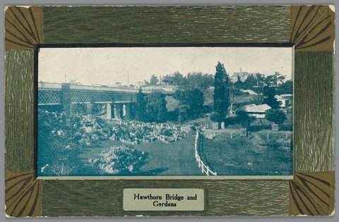 Hawthorn Bridge and Gardens, c. 1907