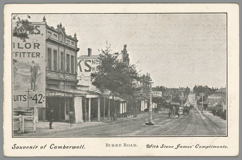 Souvenir of Camberwell. BURKE ROAD, c. 1905