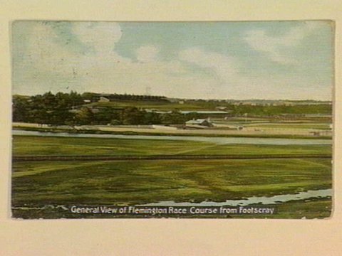 General View of Flemington Race Course from Footscray, c. 1908