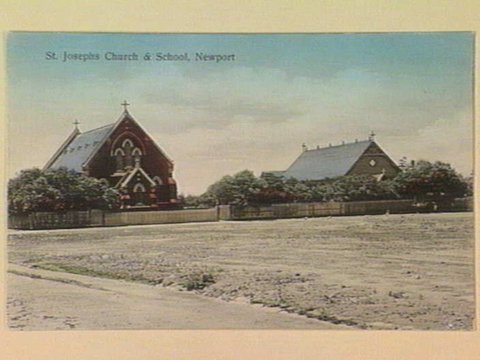St. Josephs Church & School, Newport, c. 1907