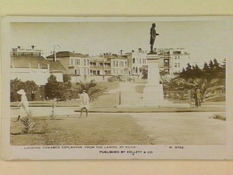 LOOKING TOWARDS ESPLANADE FROM THE LAWNS, ST. KILDA, 1920s