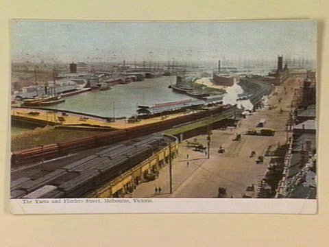 The Yarra and Flinders Street, Melbourne, Victoria, c. 1905
