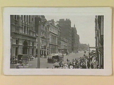COLLINS ST. MELB. LOOKING WEST, c. 1910