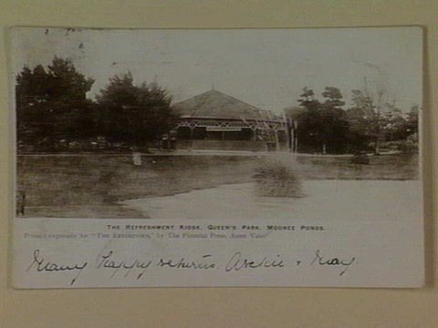 THE REFRESHMENT KIOSK, QUEEN'S PARK, MOONEE PONDS, c. 1906