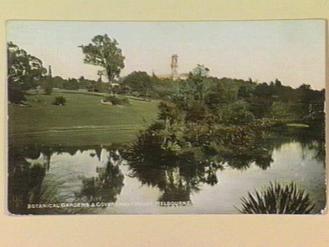 BOTANICAL GARDENS & GOVERNMENT HOUSE, MELBOURNE, c. 1907