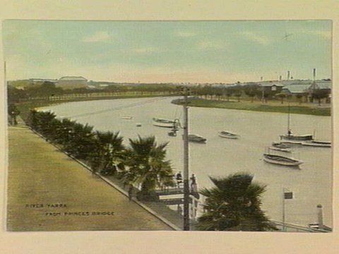 RIVER YARRA FROM PRINCES BRIDGE, c. 1906