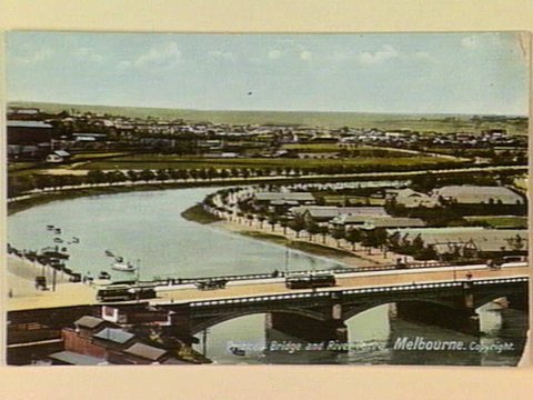 Princes Bridge and River Yarra, Melbourne, c. 1906