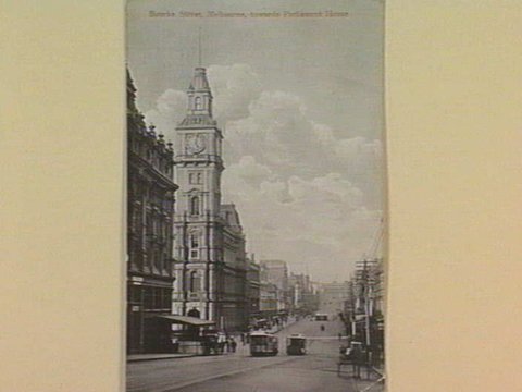 Bourke Street, Melbourne, towards Parliament House, c. 1910