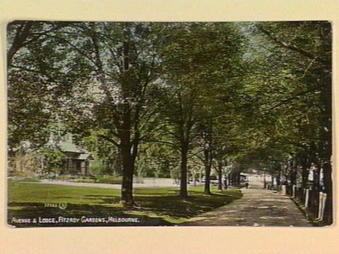 AVENUE & LODGE, FITZROY GARDENS, MELBOURNE, c. 1909