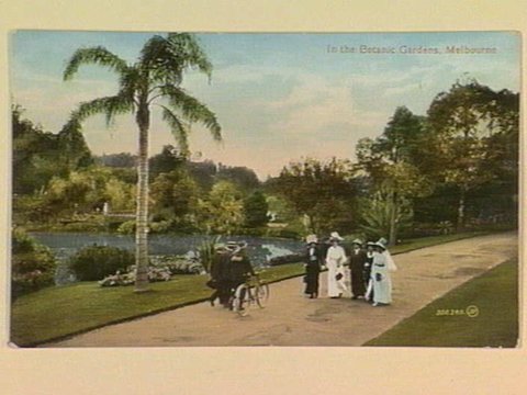 In the Botanic [Botanical] Gardens, Melbourne, 1890–1910