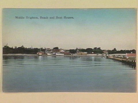 Middle Brighton, Beach and Boat Houses, c. 1907