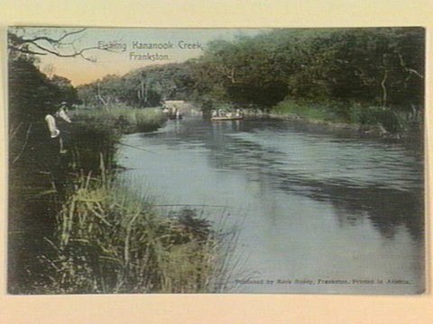 Fishing Kananook Creek, Frankston, c. 1906