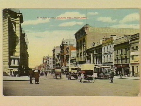 FLINDERS STREET, LOOKING WEST, MELBOURNE, c. 1910