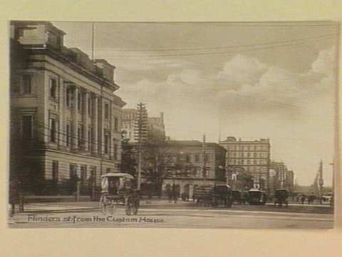 Flinders st. From the Custom House, c. 1906