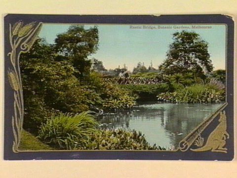 Rustic Bridge, Botanic Gardens, Melbourne, c. 1909