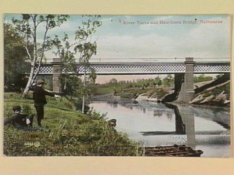 River Yarra and Hawthorn Bridge, Melbourne, c. 1906