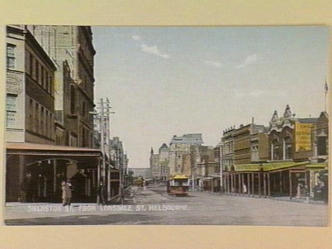 SWANSTON ST. FROM LONSDALE ST. MELBOURNE, 1890–1910