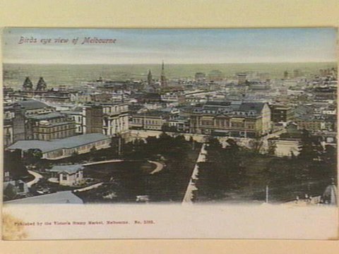 Birds eye view of Melbourne, c. 1904